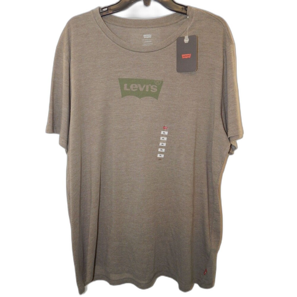 Levi's Men's X-Large Sage Green Spellout Logo Cotton T-shirt Soft Tee NWT XL